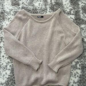 Amazon Women's Light Beige Crew Neck Sweater